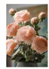 3 fleurs, blanc bleu blanc rouge exposition violet artificiel fleur de pivoine, mariée en soie fausse bouquet, fête des festivals décorations de mariage de la Saint-Valentin cadeau