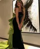Feestjurken Welove zwart prom strapless rits terug Arabië vrouwen dragen afneembare lange treinavond formele gelegenheid jurk