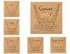 Colliers pendants 3pcSset en carton étoile zodiaque signe 12 Constellation charme collier Gold Aries Cancer Leo Scorpio bijoux Gifts4270506