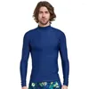 Swimwear's Swimwear Rash Guard Protection Sun Protection Diving Maniche lunga costume da bagno di alta qualità Lycra Rashguard per uomini Mera di surf Shirt 6 Colori