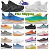 2024 free shipping designer bondi 8 clifton 9 running shoes for men women Black White Lime Glow Mist Black mens sneakers trainers outdoor