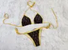 Weibliche Designerin Badeanzug Sommer Beach sexy weibliche Bikini Modebrief gedruckt Badeanzug Hochqualität Damen Badeanzug S-XL