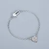 Top Luxury Design Love Heart Armband Hochqualität 925 Silberschildmaterial Kette Halskette Mode Schmuck 343o