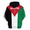 Sweats à capuche masculine Sweats Palestine Flag 3D Sweat à capuche Polyester Cool Mens Harajuku Sports Shirt Unisexe Drawe Casual Drawe Nom personnalisé T240508