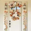 Fleurs décoratives couronnes de 20 pouces de décoration d'automne pour porte d'entrée couronne d'automne artificielle faite à la main