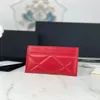 10a de qualité Femme Big Check Carte Solder en cuir réel portefeuille caviar Black Mandted Coin Purse Dame Credit Card Holder Luxury Designer PAS TNNS