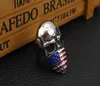 Fashion American Flag Masked Infidel Skull Biker Ring Anello in acciaio in acciaio in acciaio in acciaio Gotico Manotte da motociclista Ring per uomini Gift 2 Col9449949