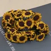 Fleurs décoratives couronnes 30pcs mini papier artificiel décor de mariage de tournesol artisanat fausse fleur bouquets bouquets centres de table arrangements de fête décor