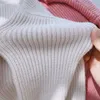 Sets stały kolor Baby Girl Miękka wełniana dzianin Sweter odpowiedni dla dzieci najlepsze 2022 wiosna/lato kaszmirowy szczotkowany Q240508