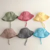 Caps chapeaux bébé tissage nature large brun d'été chapeau pêcheur de pêcheur