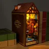 Miniatures bricolage livre coincement en bois stand puzzle futur monde kits de construction miniatures