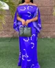 Ethnische Kleidung muslimische Mode afrikanische Kleider für Frauen 2024 Neuheit Pure Print Maxi Femme Robe Kurzarm Nigerianische Kleidung