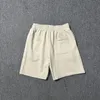 Schuimprint shorts mannen vrouwen hoogwaardige zomerstijl zwart grijze abrikoos kleurtrekking shorts