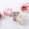 Scatole di gioielli all'ingrosso Bowknot Jewelry Box per orecchini Collana anello Gift Box Wedding Storage Solido Colore di cartone Besi di pacchetti di pacchetti