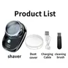 Razors Blades Mini Electric Shaver for Mens Travel Portable Affichage numérique Rechargeable Facial sans fil Q240508