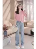 Дизайн смысл вымытый и универсальный высокопоставленные джинсы с высокой талией для женщин.