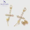 Boucles d'oreilles cerceaux xuping bijoux mode exquise géométrie forme claire couleur or pour femmes cadeaux ami de Noël x000859627