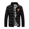 Mens Jackets Euro Club RC Lens Nieuwe herfst en winter Modeabele afdrukken katoen-gepadde kleurblok Zipper slanke design jas jas druppel dhd5d