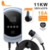 EVSE Wallbox Electric Vehicle Charger CHARGER CHARGER 11KW 16A 3 phases chargeur portable EV avec prise de type2 IEC62196-2 Câble 5M