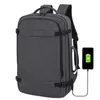 Backpack Men de alta capacidade de alta capacidade USB Anti-roubo de bagagem Bolsa de ombro Pacote de computador Ultrabook