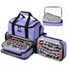 L'organisateur de vernis à ongles contient 80 bouteilles et une lampe à ongles, un boîtier de vernis à ongles avec 2 sacs amovibles et outils Poches de rangement violet