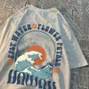 Herren-T-Shirts schöne Salzwasserblätter Muster Männer lässige Kleidung Komfort Schweiß Sommertops Vintage Lose T-Shirt H240508