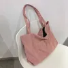 Shoulder Bags Women Casual Corduroy Bag Large Capacity Female Big Tote Handbag Folding Reusable Shopping Fashion Cloth