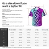 Men's Casual Shirts Blue Pink Two Tone Hawaii Shirt Man Beach Cheetah Leopard Short-Sleeve Comfortable Design Retro Oversize Blouses