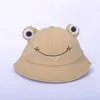 Caps Hats Childrens Parents Frog Bucket Hat Women Summer and Autumn Ordinary Women Panama Outdoor Hiking Beach Fishing Sunset Mens Childrens Hat d240509
