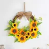 Dekorative Blumen Kränze 30 cm Sonnenblumenkranz Künstlicher Blume Girland