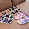 Slipper Childrens Sandals Summer Cartoon Soft Sole Anti Slip Boys Fashion Girls Beach Shoes 4-10t PVC Q240409