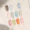 Eleanos 30st Gel Nail Polish Set Transparent Jelly Whole Need Primer All For Manicure Top Coat 15ml 240430