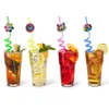 Flor de arco -íris fluorescente de plástico de plástico descartável desenho animado para crianças para crianças bebidas de festas de bebida Favorias de decorações CHOTIOS