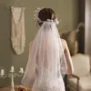Bridal Veils Women Wedding Communion Headpiece met sluier Bruid Hoofdtooi hoofdbanden voor meisjes Bloemen Garland 217U