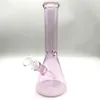 10 inch roze glazen bong waterpijp waterpijp bubbler beker + glazen kom
