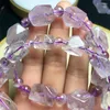 Bracelets de liaison Natural Freeform Lavender Amethyst Quartz Bracelet Crystal Reiki Stone Fashion Bijoux Fashion Gift Goad for Women 1PCS