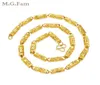 210n mgfam 60cm6mm reine Goldfarbe Sechs Winkel Halsketten Schmuck für Männer Blei und Nickel 7250372