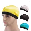 Berets Fashion Silky Dome Cap Elastic Bandanas Unisexe Wig Sleep Heascover Cancer Hair Perte CHIMO ACCESSOIRES