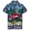 Casual shirts voor heren nieuwe zomer shirts heren oversized strandheren shirt korte slev kokosnoot trint mode Hawaiian tops heren kleding t240507