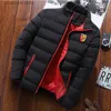 Mens Jackets Euro Club RC Lens Nieuwe herfst en winter Modeabele afdrukken katoen-gepadde kleurblok Zipper slanke design jas jas druppel dhd5d