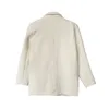 Koreaanse chique mannelijke wollen designer jas mode revers pocket coat 2023 herfst winter casual mannen kleding roze 9c2886