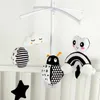 Animal music box black and white bell toy baby Flat noodles box baby toy 0-12 months old baby clock toy mobile baby toy 240506