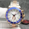 5 styles Luxury Watch Mens Watchs Automatic Rose Gold Silver Silver Siltphire Glass Céramic Cérame AAA Montres Yacht Men Lumineux aiguilles 2584
