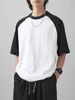 T-shirts masculins marque coton tshirts womens patch work couleurs courte sept blanc noir basic ts top été y2k t-shirt tendances mode h240508