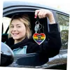 Anéis -chave Rainbow 24 Keychain bolsa Bolsa Feitices para Women Car Bag Chain Chain Accessories Mackpack and Gift Dia dos namorados adequado otnbq