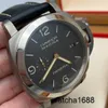 Montre de poigned décontractée Panerai Titanium Metal Luminor Series PAM 00351 Watch 44mm Clock Mens Watch Mechanical Watch