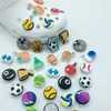 Acessórios para peças de calçados 1pc bola jibz encanta de bola de basquete de vôball de vôlei decoração de fita cop crog kids x mas presentes de festa decora otz4s