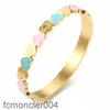 Goudkleur blauw en roze email voor altijd liefde hart charme armband voor vrouwen