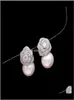 Boulonneuses boucles d'oreilles en perles de fleurs de zircon diamant zircon pour les filles de mode de luxe de mode 925 Silver Post 5474970