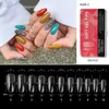 Pinpai Clear Acrilic Long Fute Nails Capsule Caffin francese French Copertura Falsa Falsi Falsi Bulgamera artificiale Gel di gel morbido 240509